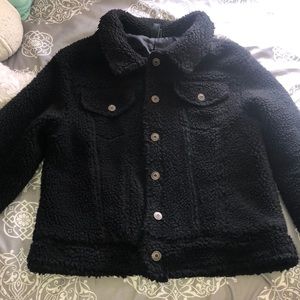 Black Sherpa coat